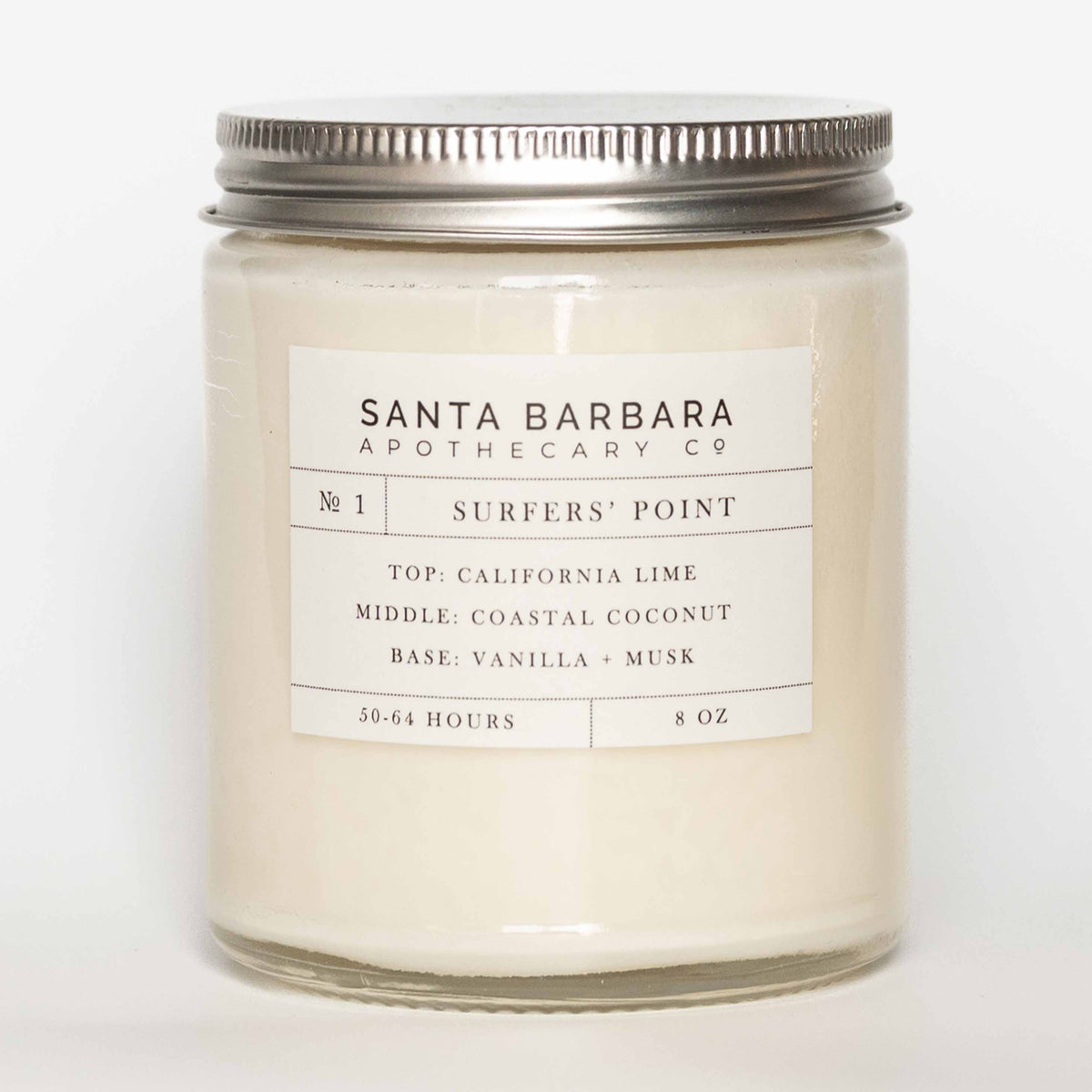 № 1 Surfers' Point - 8 Oz. Coconut Candle – Santa Barbara