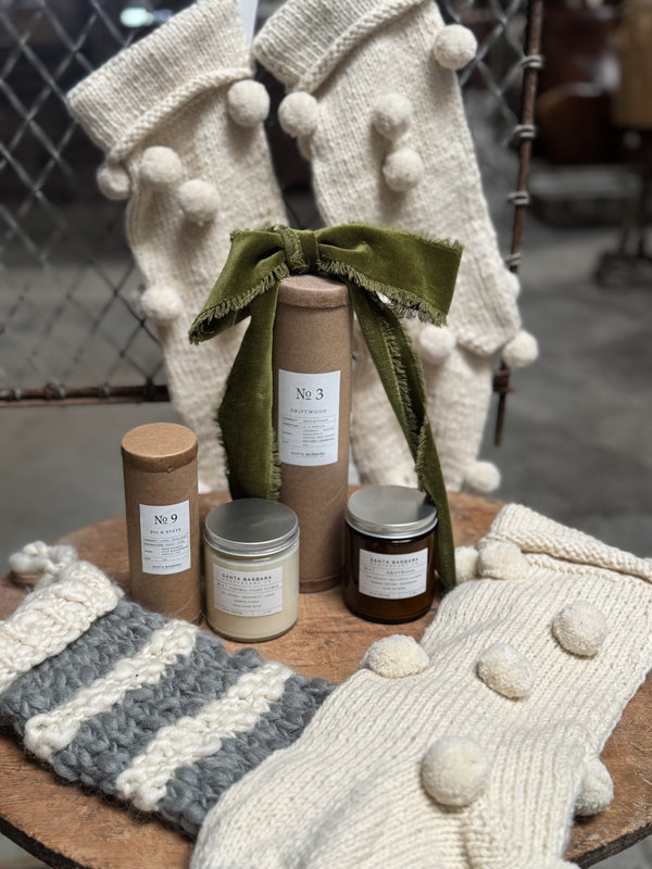 Chunky Hand-Knit Pom Stocking