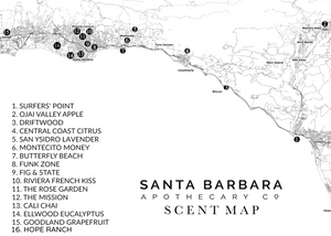 Santa Barbara Apothecary Co. Scent Map Locations